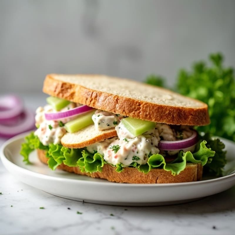 Herb-Roasted Chicken and Greek Yogurt Salad Sandwich
