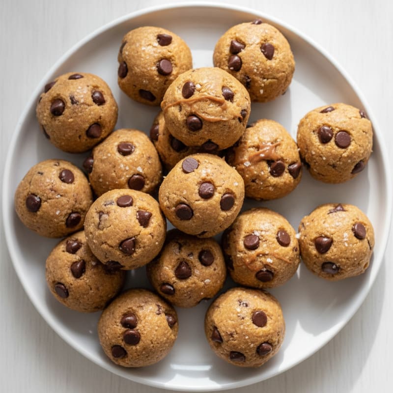 No-Bake Protein Chocolate Chip Cookie Dough Bites