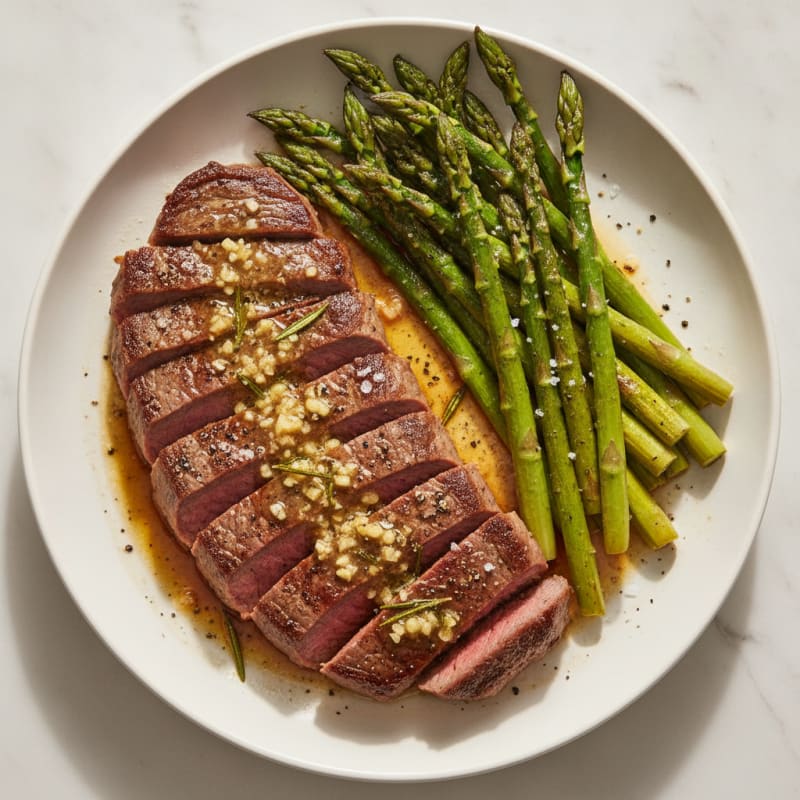 Pan-Seared Steak with Garlic Herb Butter