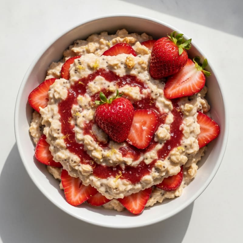 Strawberry Shortcake Overnight Oats
