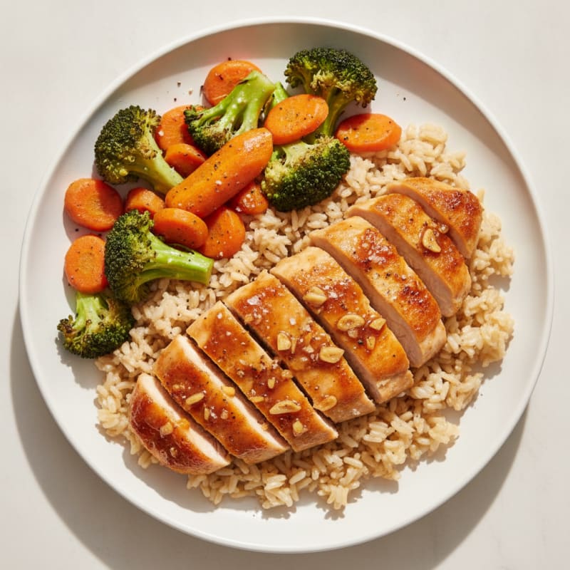 Honey-Garlic Chicken with Roasted Vegetables