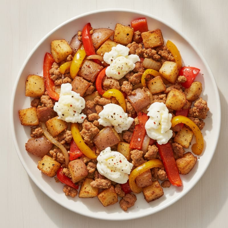 Ground Turkey and Bell Pepper Hash