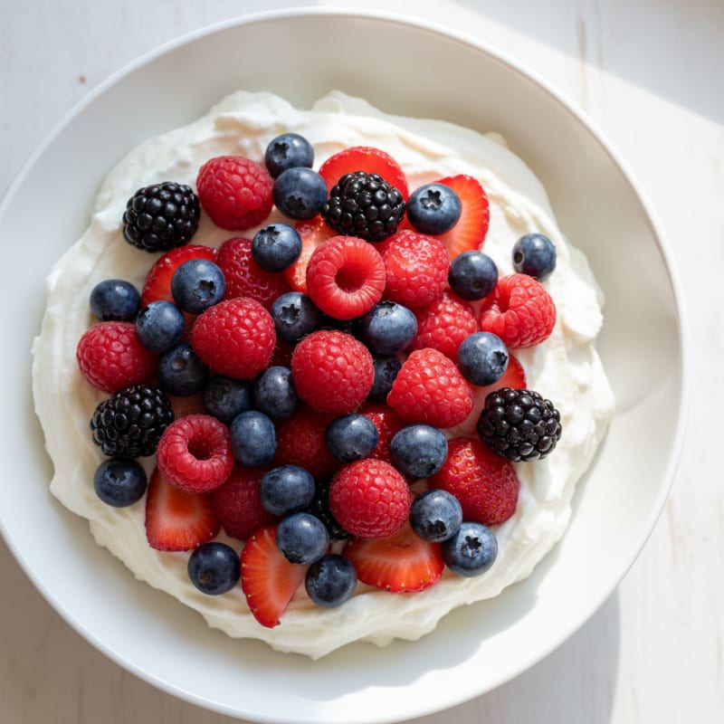 Silky Protein Yogurt with Mixed Berries