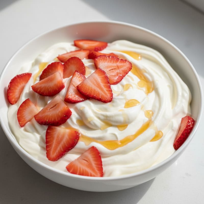 Silky Protein Yogurt Bowl with Whey and Fresh Berries