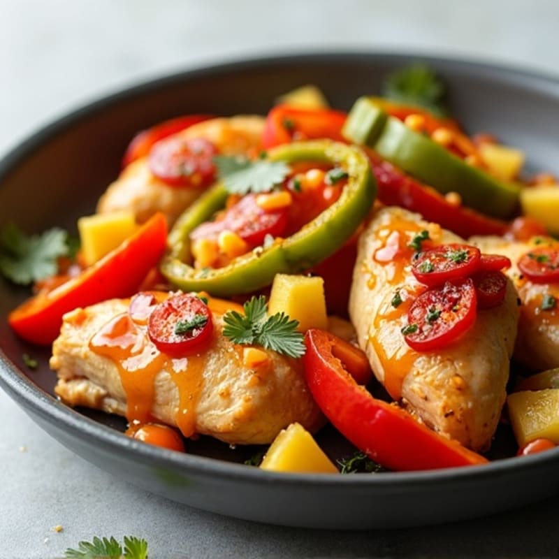 Sheet Pan Sweet and Sour Chicken and Bell Peppers