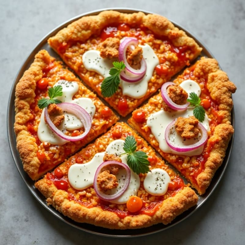 Crispy Buffalo Chicken Sheet Pan Pizza