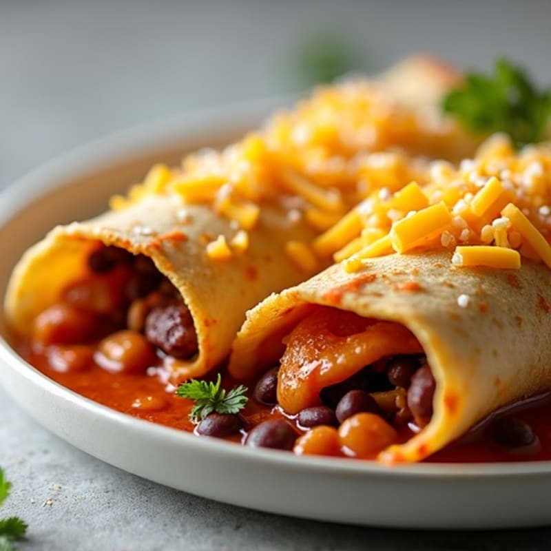 Healthy Baked Chicken and Black Bean Enchiladas