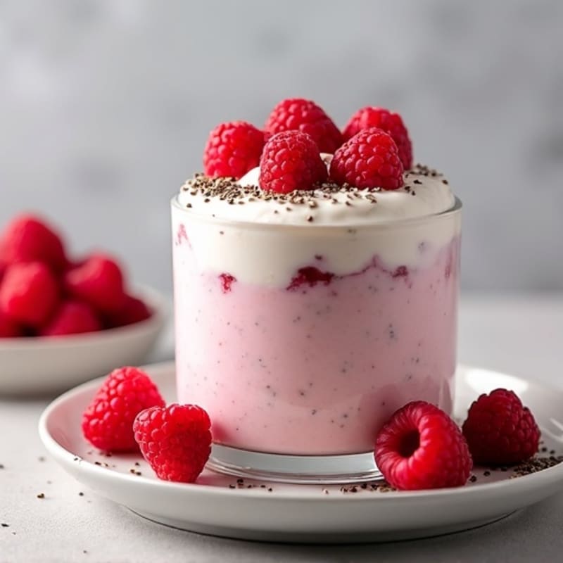 Protein-Packed Greek Yogurt Raspberry Mousse
