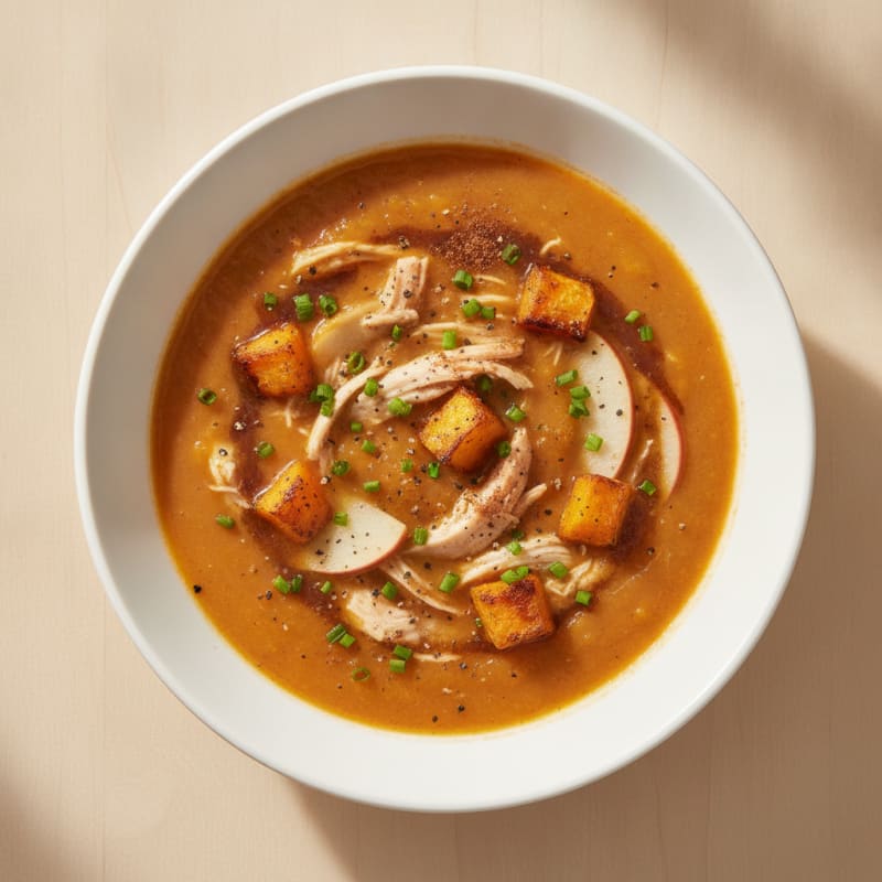 Roasted Acorn Squash & Apple Soup