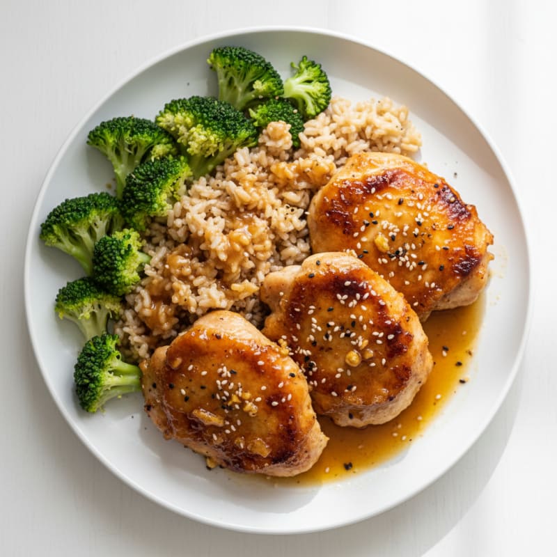 Crispy Teriyaki Glazed Chicken Thighs