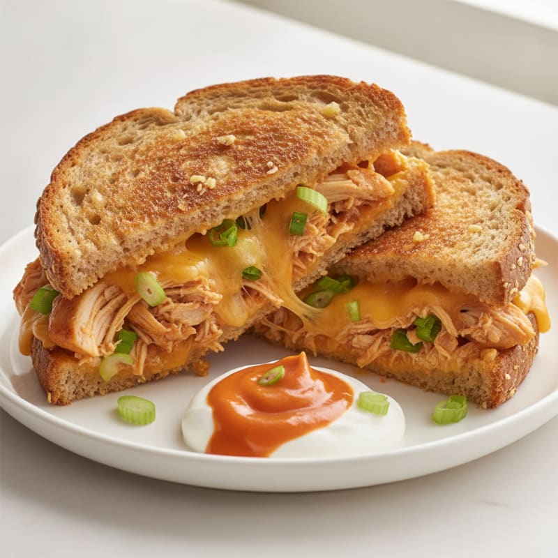 Buffalo Chicken Grilled Cheese Melt