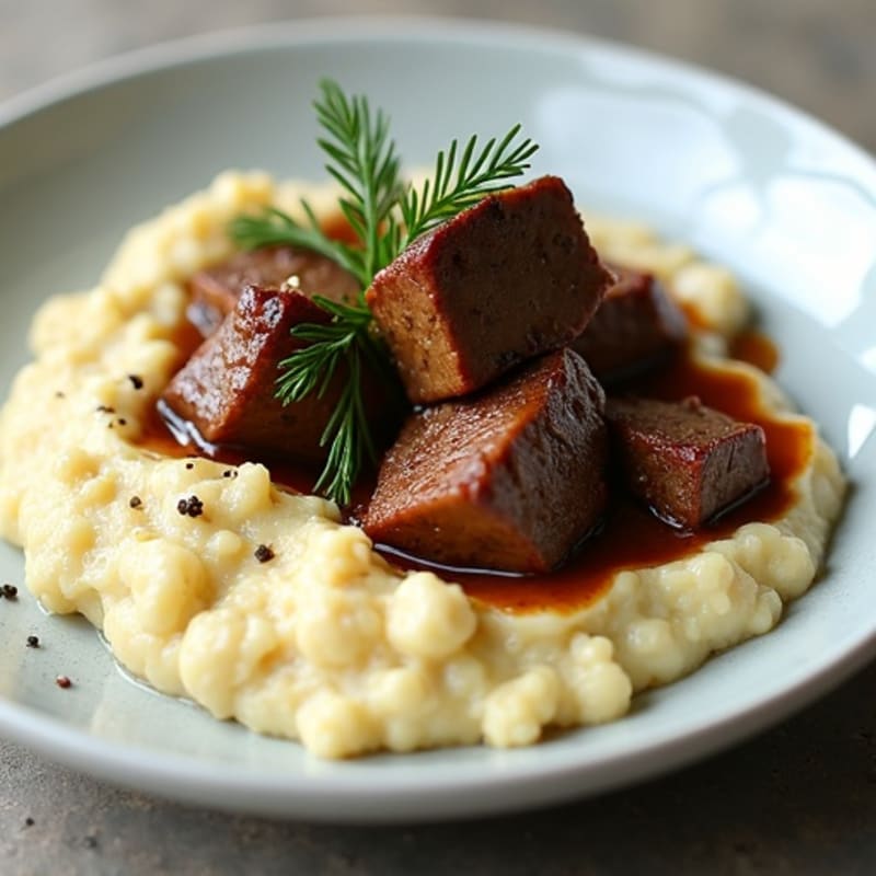 Slow-Braised Short Ribs with Creamy Cauliflower Puree