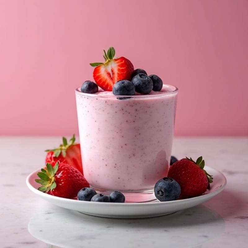 Silky Greek Yogurt Protein Mousse with Mixed Berries