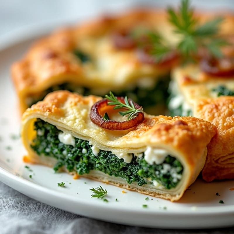 Crispy Spinach Feta Phyllo Pie
