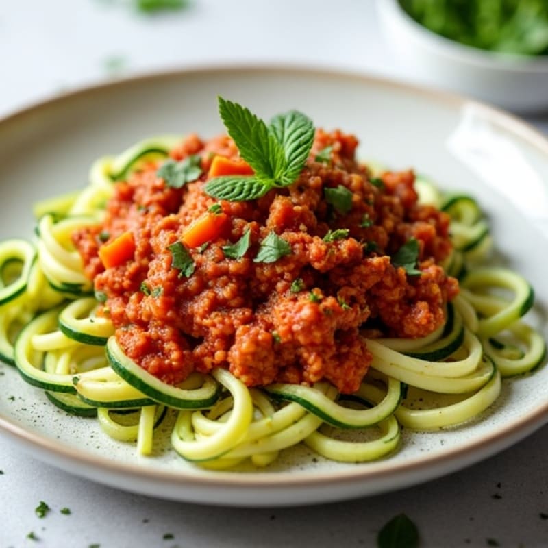 High-Protein Turkey Bolognese with Zucchini Noodles