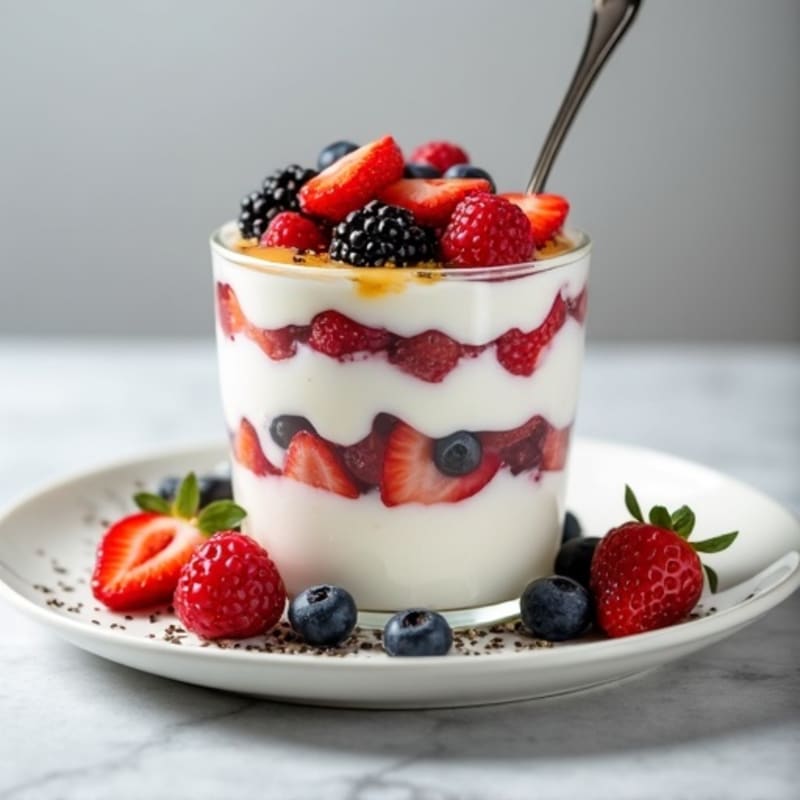 Creamy Greek Yogurt Protein Parfait with Mixed Berries