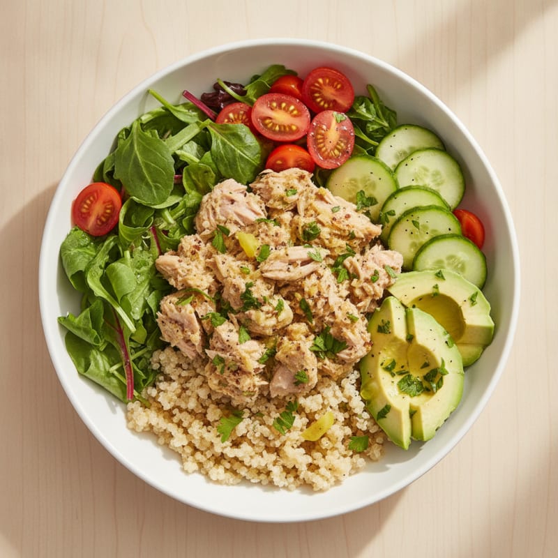 Tuna Power Bowl with Lemon-Herb Dressing