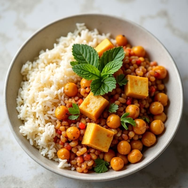 Creamy Spiced Lentil and Basmati Rice with Fresh Herbs