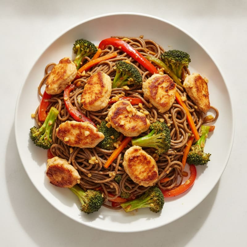 Ginger-Garlic Chicken Stir-Fry Noodles