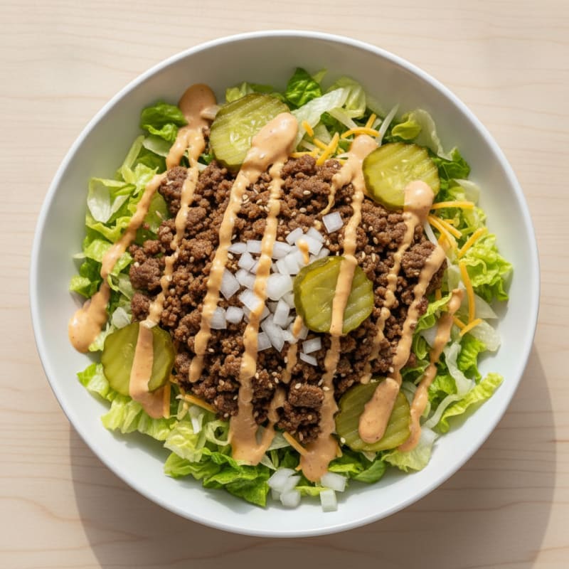 Big Mac Inspired Protein Bowl