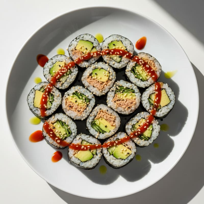 Zesty Tuna & Avocado Sushi Rolls