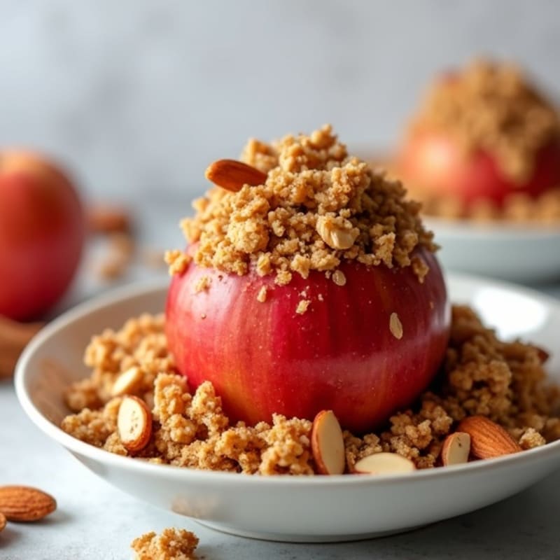 Baked Cinnamon Apples with Crispy Protein Crumble