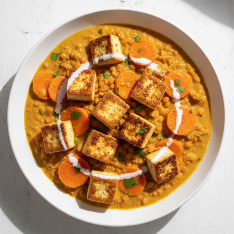 Tofu and Carrots in Coconut Curry