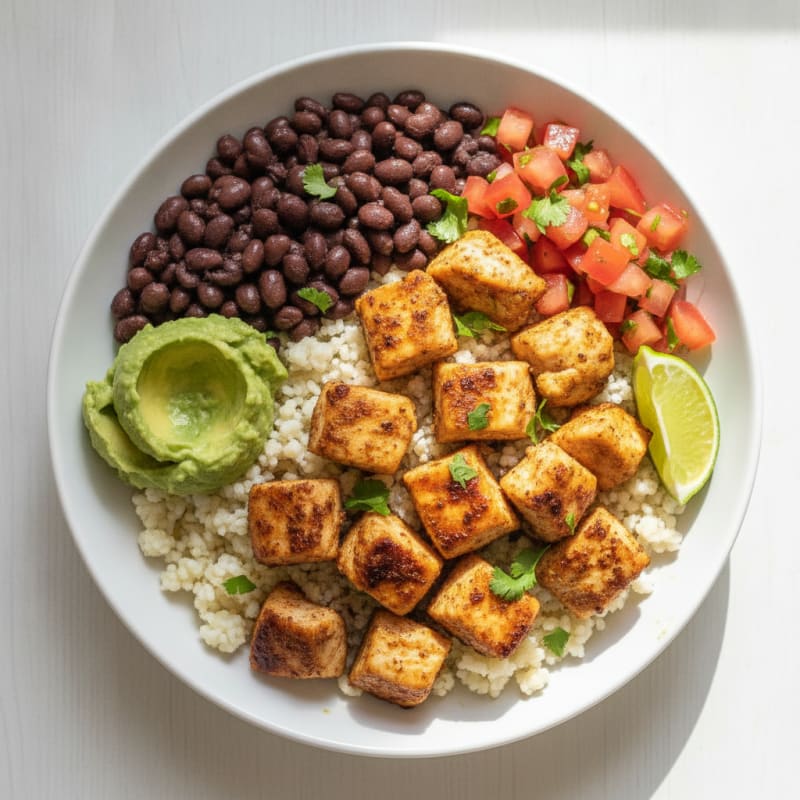 Clean-Eating QDOBA Style Chicken Burrito Bowl