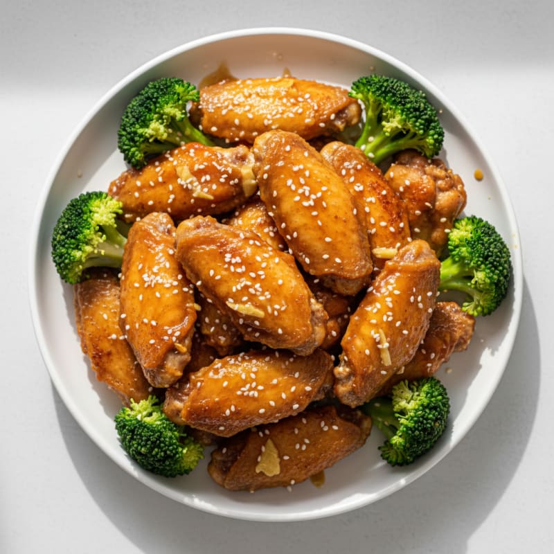 Crispy Honey-Garlic Chicken Wings