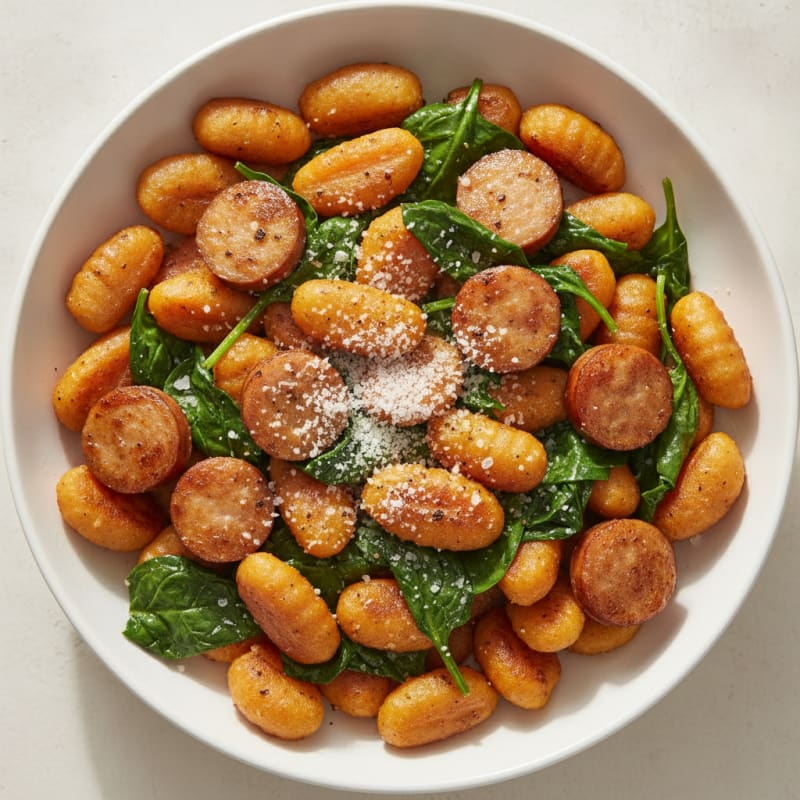 Sweet Potato Gnocchi Chicken Sausage Bowl
