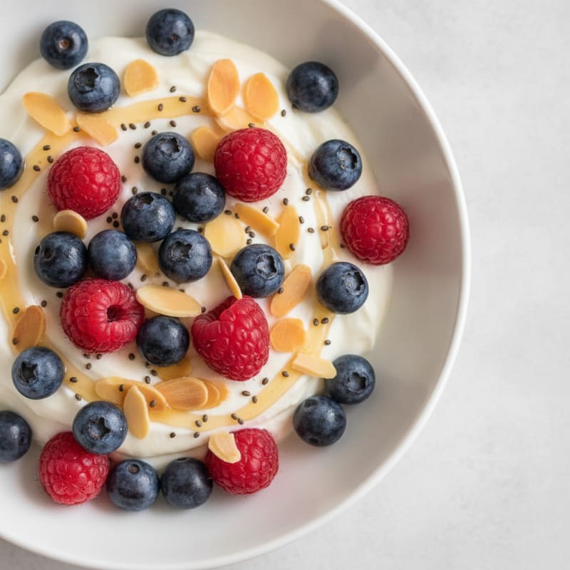 Greek Yogurt Protein Parfait with Berries