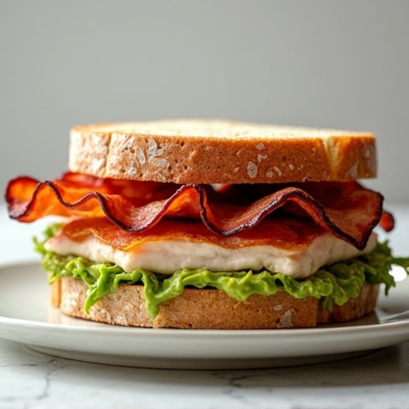 Crispy Turkey Bacon and Smashed Avocado Sandwich