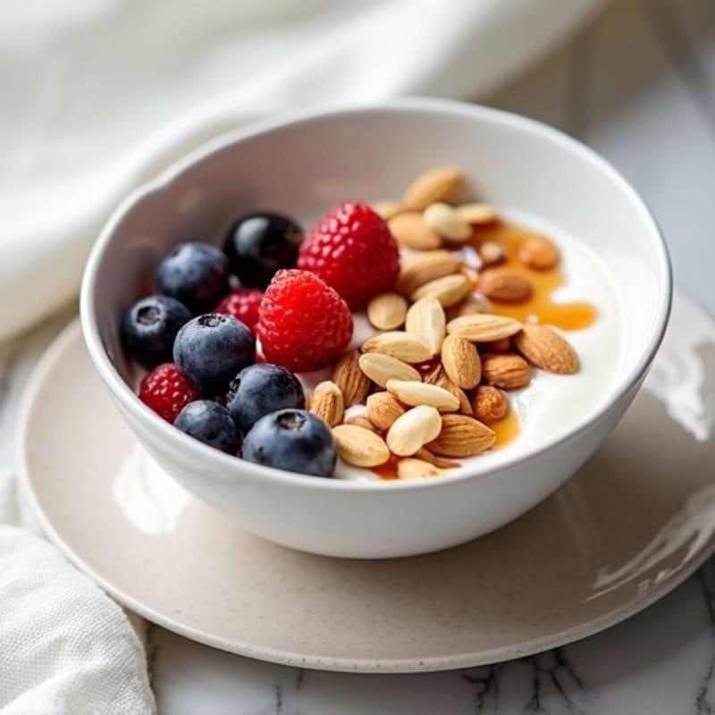 Silky Protein Yogurt Bowl with Mixed Berries