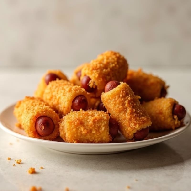 Turkey Sausage Crispy Baked Whole Grain Corn Dog Bites