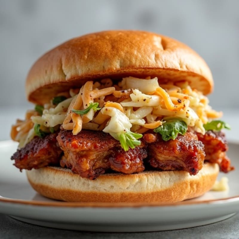 Smoky Pulled Pork with Tangy Slaw Sandwich