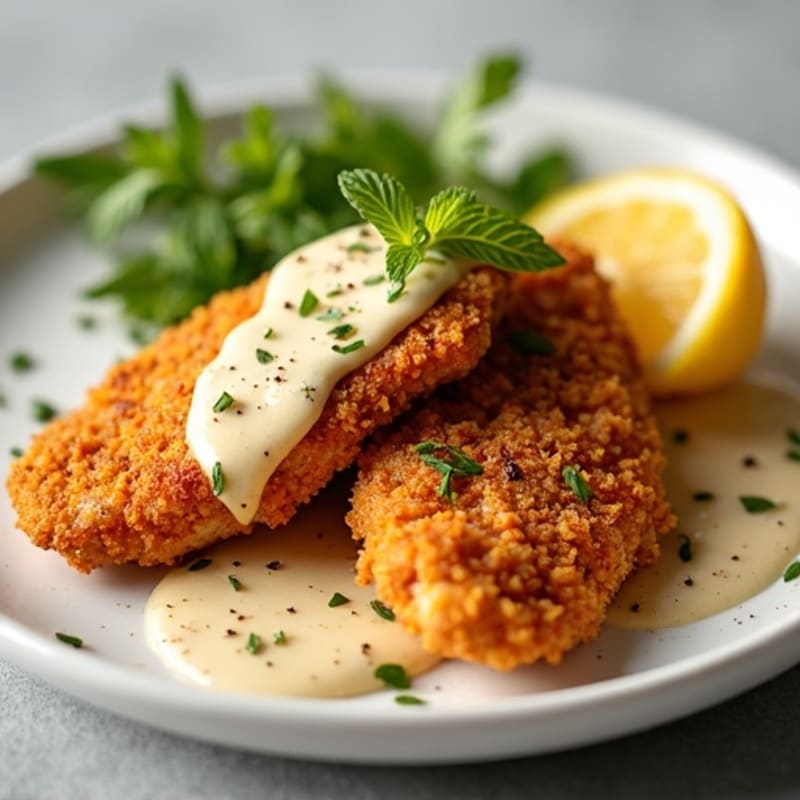 Crispy Spiced Chicken with Creamy Lemon Tahini