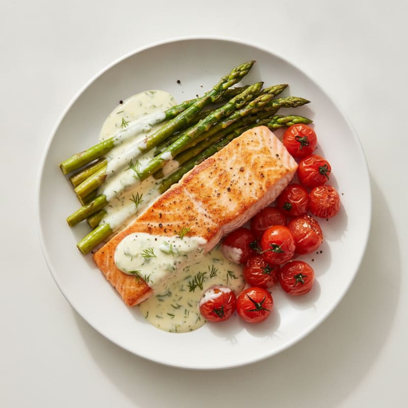 Pan-Seared Salmon with Lemon-Dill Sauce