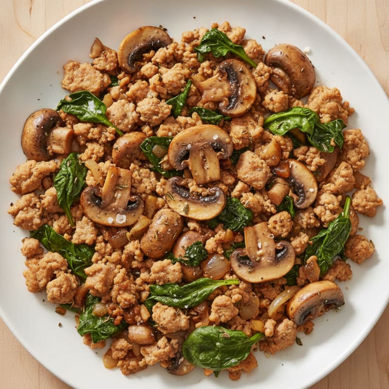 Savory Mushroom and Turkey Skillet