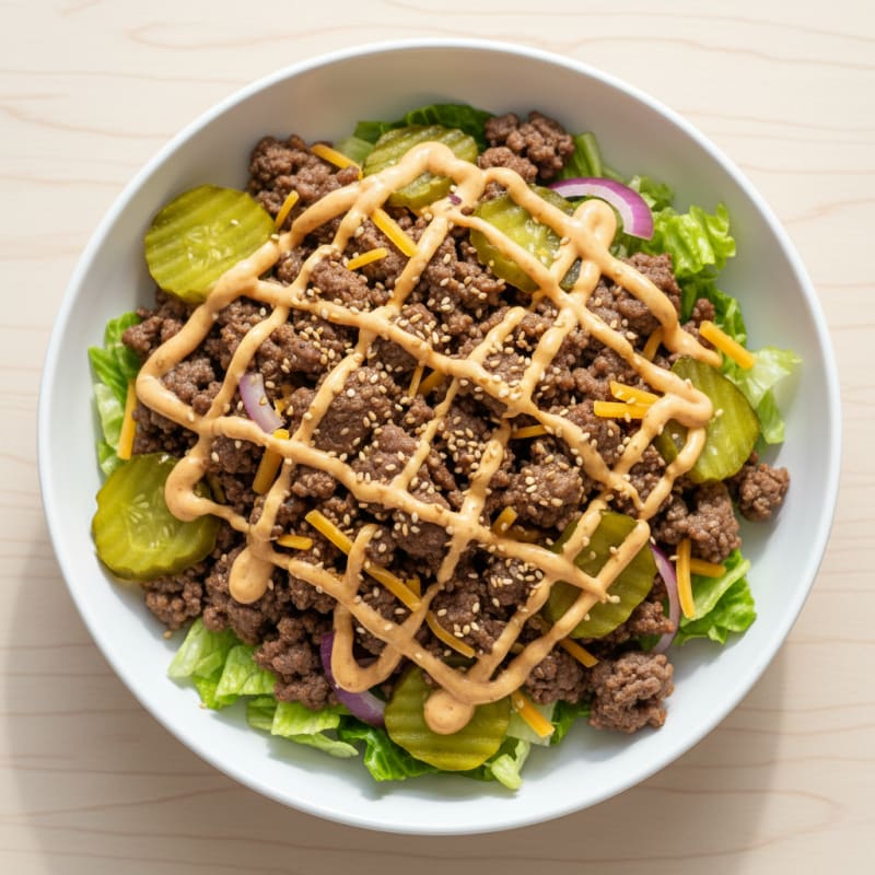 Big Mac Inspired Protein Bowl