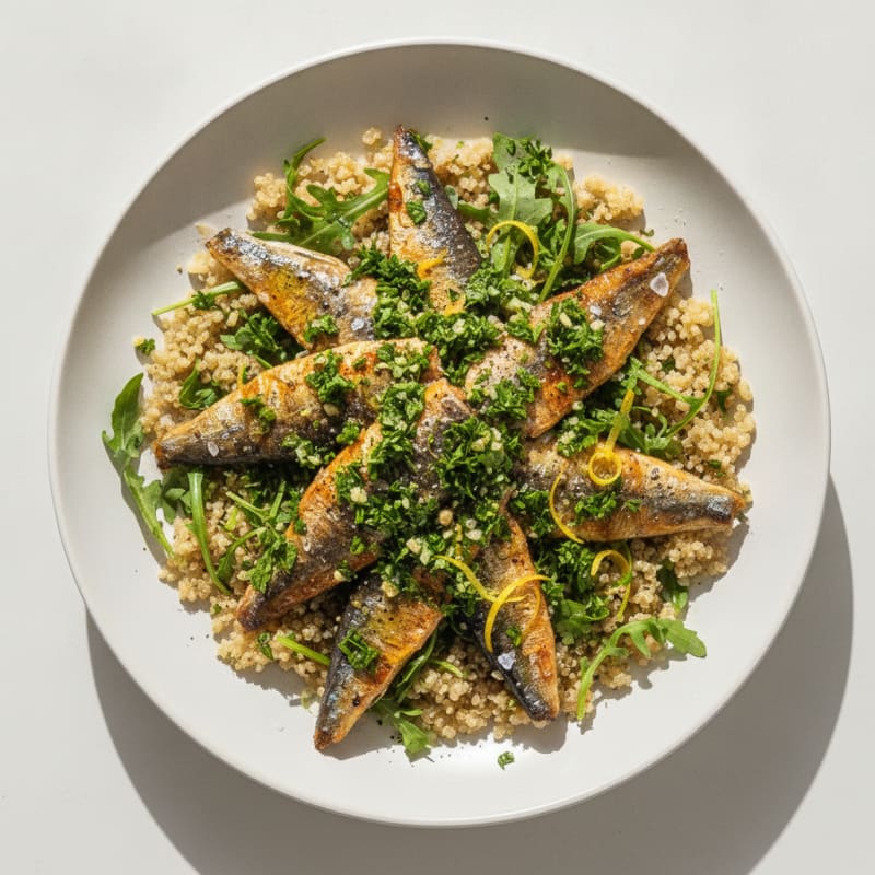 Pan-Seared Sardines with Lemon-Herb Gremolata