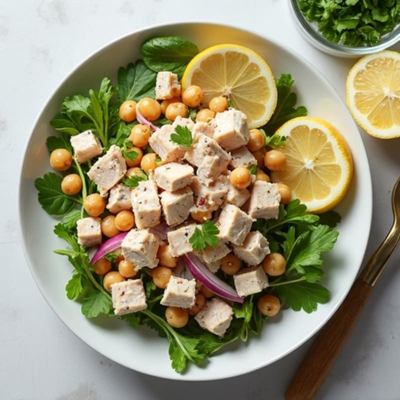 Creamy Lemony Tuna and Chickpea Salad