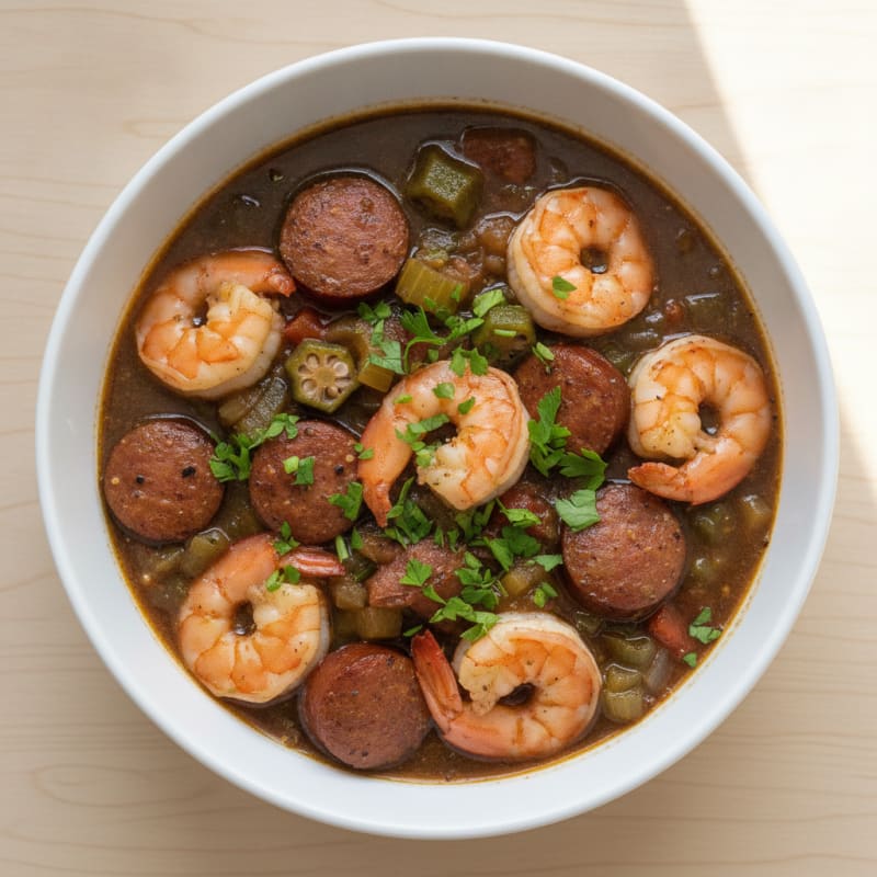 Creole Shrimp and Sausage Gumbo
