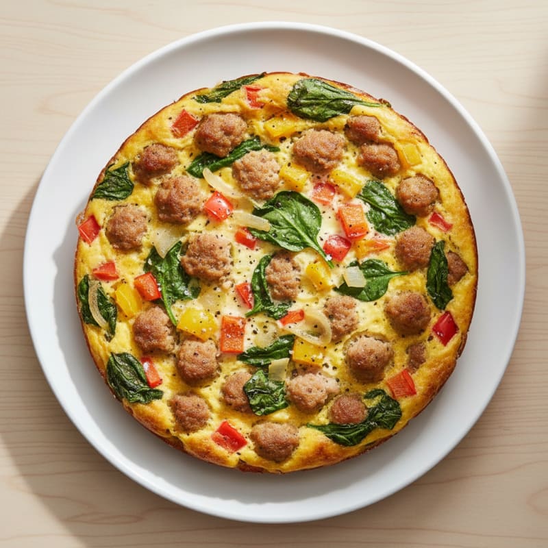High-Protein Sausage and Egg Breakfast Bake