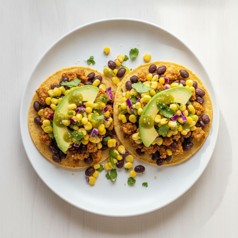 Black Bean and Corn Tostadas