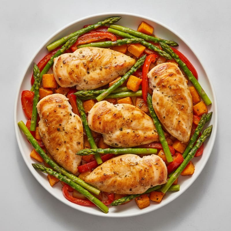 Sheet Pan Lemon Herb Chicken and Asparagus