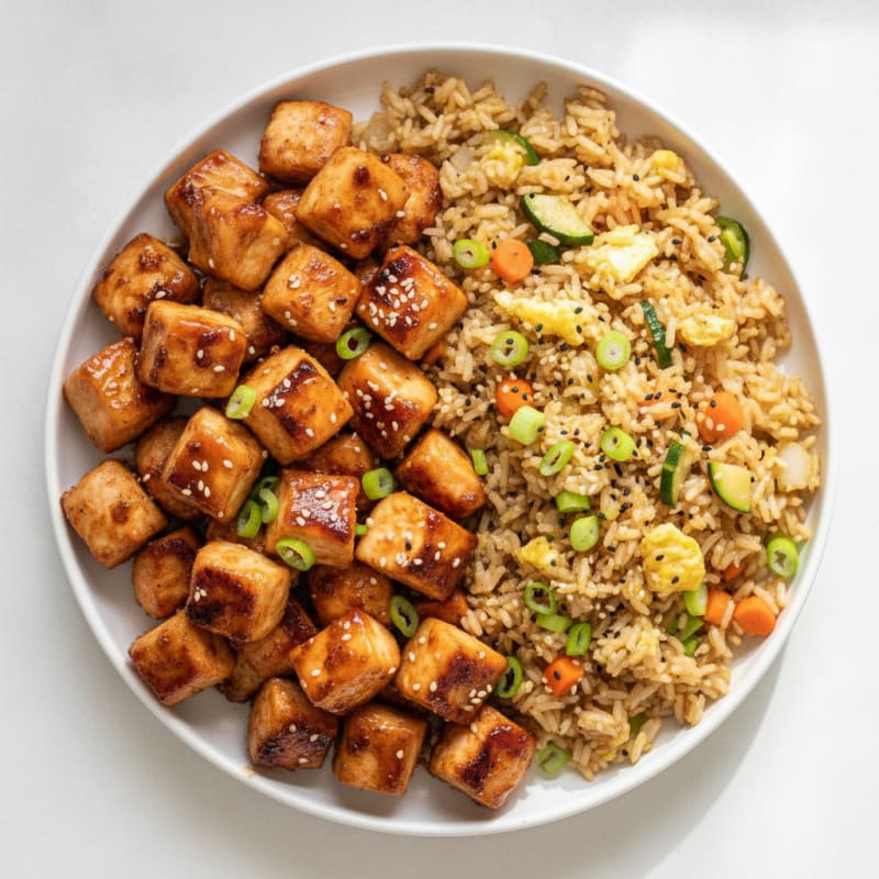 Hibachi-Style Teriyaki Chicken and Fried Rice
