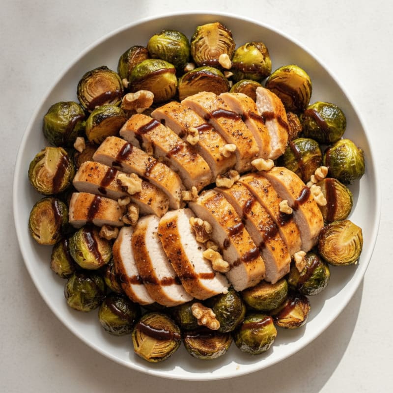 Roasted Brussels Sprouts with Balsamic Glaze