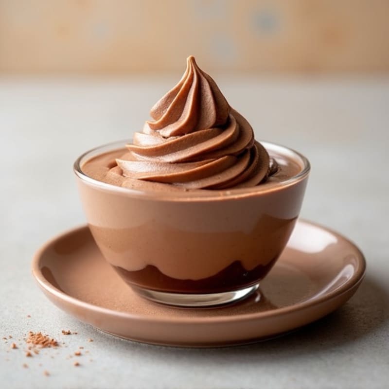 Silky Chocolate Protein Pudding with Almond Butter Swirl