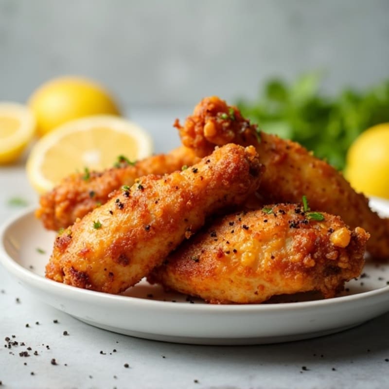 Crispy Baked Lemon Pepper Chicken Wings