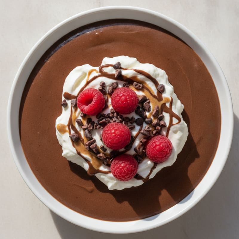 Silky Chocolate Protein Pudding with Greek Yogurt